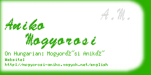 aniko mogyorosi business card